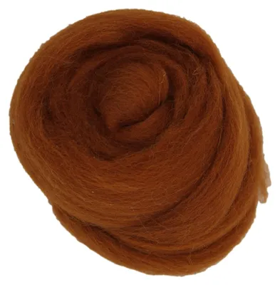 Produktbild von Filzwolle 20gr. Wolle (Wolle) / Märchenwolle zum Trockenfilzen und Nassfilzen Caramel