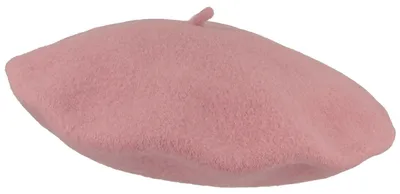 Hut-Breiter Baskenmütze aus Wolle in rosa