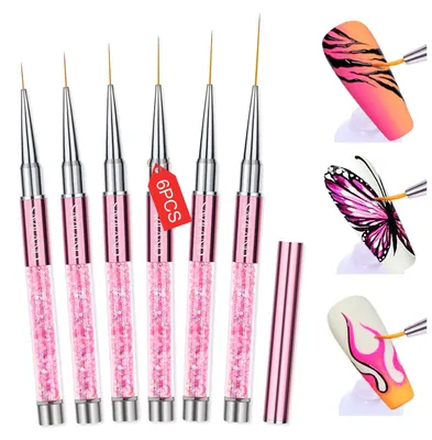 Immagine prodotto di Set di 6 pennarelli per nail art, ideali per creare disegni professionali