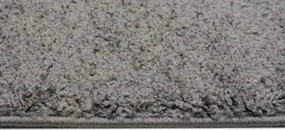 Immagine prodotto di Tappeto Shaggy a pelo lungo grigio unicolore moderno soggiorno camera da letto 120 x 170 cm