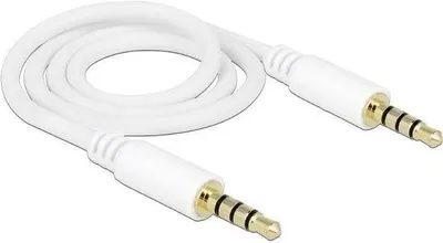 Productafbeelding van Delock 83439 DELOCK Klinkekabel 3,5mm -> 3,5mm St/St 0.50m 4Pin weiß