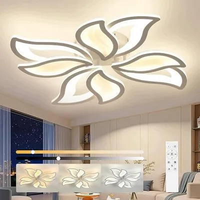 Zdjęcie produktu dla Lampa sufitowa LED ściemnialna płatek do salonu aplikacja pilot
