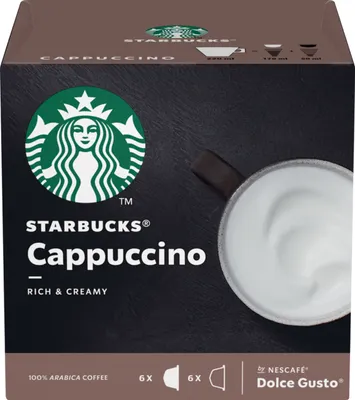 Produktbild von Starbucks by Nescafe Dolce Gusto 12 Kapseln Cappuccino Rich and Creamy Arabica Coffee 120g