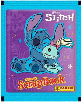 A sticker pack or collectible item featuring Disney's Stitch character.
