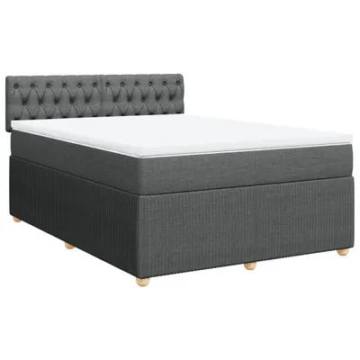 Produktbild von Boxspringbett mit Matratze Dunkelgrau 160x200 cm Stoff