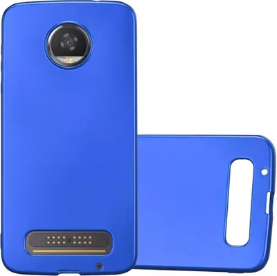 Produktbild von Cadorabo Schutzhülle für Motorola MOTO Z2 Hülle in Blau Handyhülle TPU Silikon Etui Cover Case