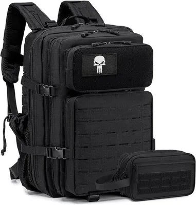 Obrázok produktu pre Taktický batoh 45 l pre mužov – nepremokavá cestovná taška s priehradkou na 17-palcový notebook – ideálny na kempovanie, outdoorové aktivity a cyklistické výlety