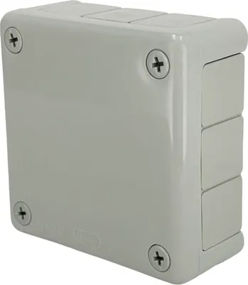 Produktbild von Aufputzdose 98x98x42mm IP55 mit 12 Gummi-Einführungen grau VP-41 EDO777927 EDO Technic