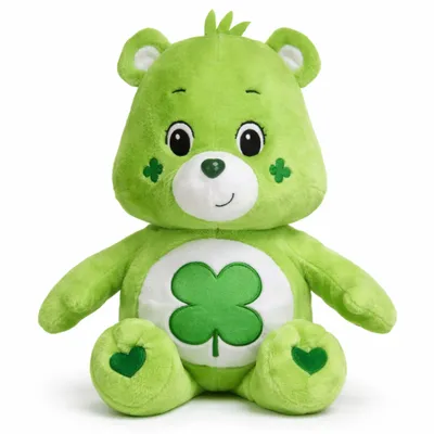 Produktbild von Care Bears XL Kuscheltier 45 cm Glücksbärchi Good Luck Bear Plüschtier Grün mit Kleeblatt für Kinder & Sammler