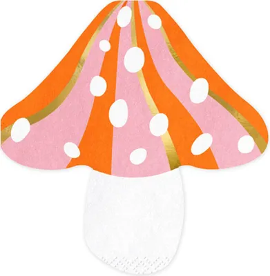 Image de Serviettes champignons, Mix, 13x13,5cm (1 paquet / 20 pièces)