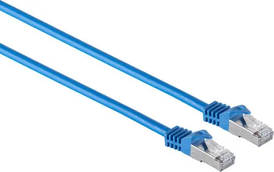 Produktbild von RJ45 Patchkabel m. CAT 7 Rohkabel  PIMF blau 1,5m