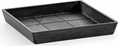Obrázok produktu pre Miska pod kvetináč Ecopots plastová 22×22×2,6 cm, tmavosivá