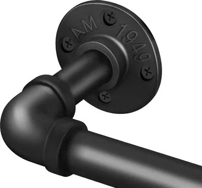Produktbild von Ausziehbare Gardinenstange - 80 bis 220 cm - schwarz