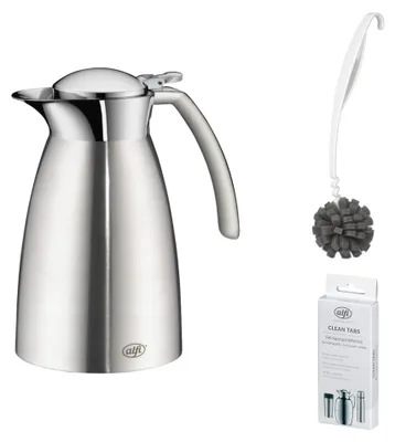 Zdjęcie produktu dla alfi GUSTO TT Isolierkanne – Vorteilsset mit Reinigungsbürste CLEAN FIX 30 cm + CLEAN TABS (20 Stück)