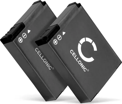 Produktbild von CELLONIC 2x Akku für Kamera Kompatibel mit GoPro Hero, HD Hero 2, HD Hero, ABPAK-0014 - (1100mAh, 3.7V)