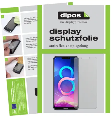 Produktbild von 2x Schutzfolie für Honor 8C matt Displayschutzfolie Folie Display Schutz dipos