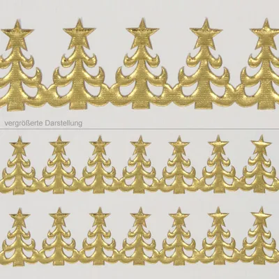 Produktbild von SekleBo® Selbstklebende Bordüre - Tannenbäume Gold - 94508 25-R 20