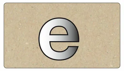 Produktbild von Spiegelornamente Kleinbuchstabe E