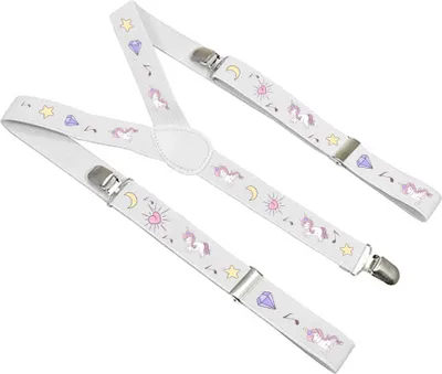 Produktbild von Uni Hosenträger Kinder, 2-8 Jahre, Kleine Hosenträger für Mädchen Jungen, Muster Unicorn Party [012]