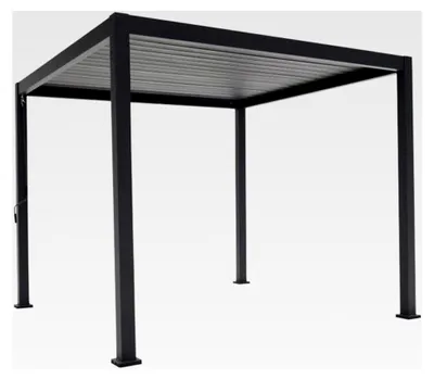 Produktbild von Lamellendach Pergola Mirador Classic 3x3 - Anthrazit, Aluminium, 300x300x250 cm - Lamellen Pavillon, Garten Terrassen Überdachung