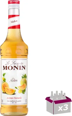 Produktbild von Lot de 3 Sirop Monin - Melon - 70cL