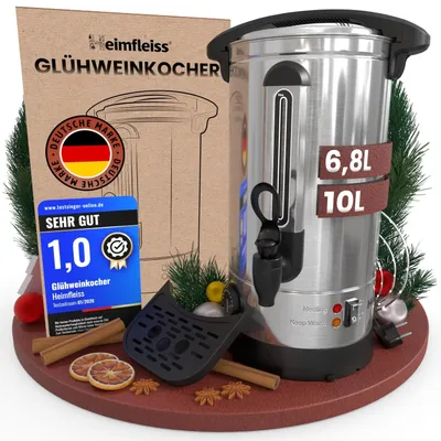 Produktbild von Glühweinkocher 10 Liter - Silber (Inkl. Abtropfschale)