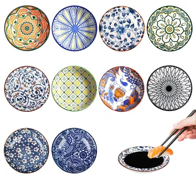Keramik-Dipschalen, 10er Set, 10 cm, Tapas-Schälchen, spülmaschinengeeignet
