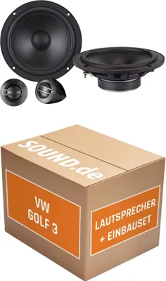 Produktbild von Lautsprecher Boxen Einbaupaket Armaturenbrett Axton ATC165S passend für VW Golf 3 Kompakt + 4/5 türig | 2x Tief-Mitteltöner 2x Hochtöner 2x Frequenzweiche