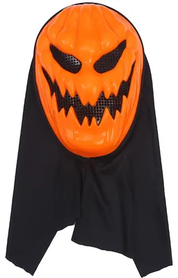 Pumpkin-Maske – Horror-Maske für Erwachsene, Orange, 17x26 cm