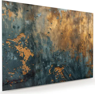 Produktbild von Glasbild 120x90cm in XXL für Wohnzimmer, Schlafzimmer Motiv verwitterte Wand