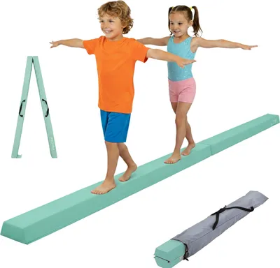 Produktbild von Schwebebalken klappbar Länge 270 cm Tragkraft 100 kg Balancierbalken inkl. Tragetasche in mintgrün