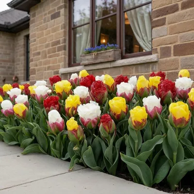 Productafbeelding van Winterharde, meerjarige tulpenbollen, Sorbetto - 6 bloembollen - Echte planten uit Nederland - Tulpenbollen voor tuin en balkon (grote bollen, geen zaden, niet kunstmatig)