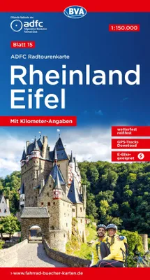 Produktbild von BVA ADFC Radtourenkarte Rheinland /Eifel 1:150.000
