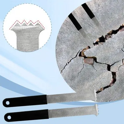 Image de Lot de 2 grattoirs à gravillons, en métal, pour le jardin, la terrasse et la pelouse