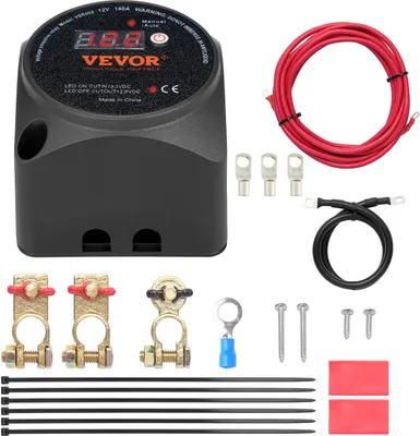 Obrázek produktu pro Dvojité relé pro odpojení baterie, 12 V, 140 A, manuální a automatický režim, napěťově citlivé relé VSR s LCD displejem, pro čtyřkolky, UTV, obytné vozy, karavany, nákladní automobily, lodě, jachty