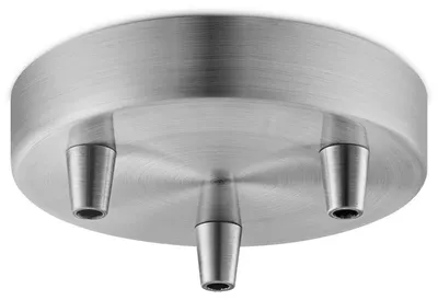Produktbild von Home Sweet Home Deckenrosette Metall gebürsteter Stahl 3 Licht