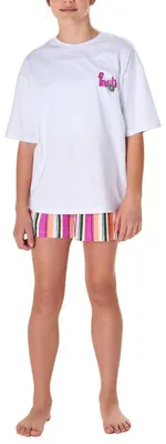 Immagine prodotto di Schiesser Nightwear Set pigiama in cotone composto da maglietta e pantaloncini, Qualità del cotone morbido, Taglio comodo