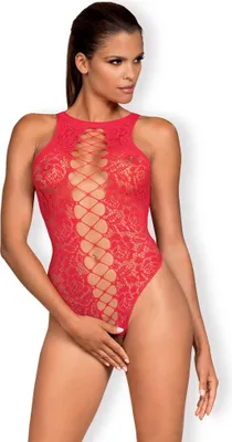 Zdjęcie produktu dla Obsessive – body z wycięciem w kroku – czerwone