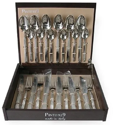 Produktbild von PINTI 1929 ELLADE 24-tlg. Edelstahl Design Besteck in dekorativem Besteckkasten
