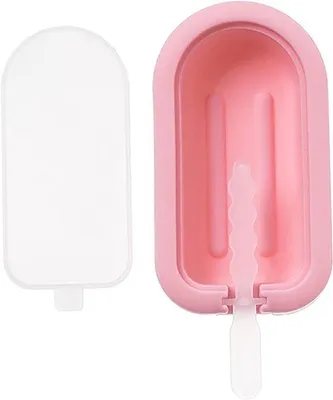 Produktbild von VHV - Eisform – lebensmittelechte Silikonform, rechteckig, 1 Stück – mit Deckel, einfache Entformung, auslaufsicher beim Befüllen – für Eiskreationen, Desserts und sommerliche Getränke
