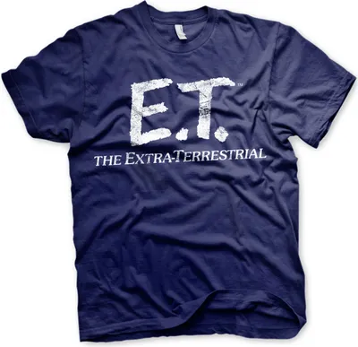 Productafbeelding van E.T. Het Buitenaardse Wezen - Logo T-shirt - X-Large - Marineblauw
