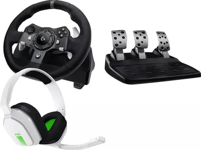 Zdjęcie produktu dla Kierownica Logitech Driving Force G920 do konsoli Xbox One i komputera PC w zestawie ze suchawkami do gier Astro A10