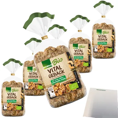 Produktbild von Edeka  Vitalgebäck knuspriges Gebäck 6er Pack (6x200g Packung) + usy Block
