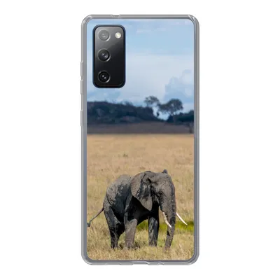 Produktbild von MuchoWow® Handyhülle Schutzhülle Hülle für Samsung Galaxy S20 FE Elefant - Gras - Tiere - Natur Silikon Softcase Handy Hülle - Abdeckung