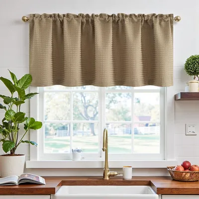 Vitrage 150x45 cm, 1 Stück, Polyester, lichtdurchlässig, taupe