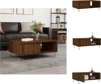 Obrázok produktu pre vidaXL Konferenčný stolík hnedý dubový vzhľad 90x60x35 cm materiál na báze dreva - Konferenčné stolíky