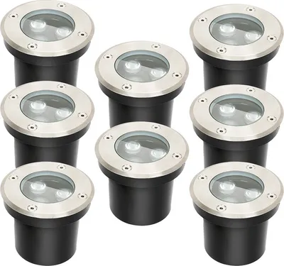 Produktbild von SWANEW 8x 3W Bodenleuchte IP67 LED Leuchte Bodeneinbaustrahler Bodenstrahler Boden