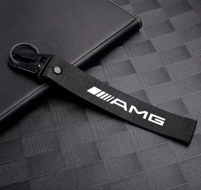 Produktbild von Schlüsselband für AMG Schwarz – Premium Schlüsselanhänger mit Karabinerhaken und robustem Stoffband