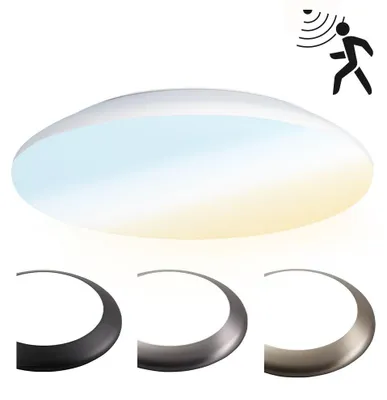 Image de HOFTRONIC - Plafonnier LED détecteur mouvement 25W 2600lm CCT IP65 IK10 Blanc