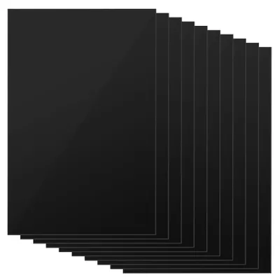 Acrylglasplatten, 10 Stück, 15 x 20 cm, 2 mm, schwarz